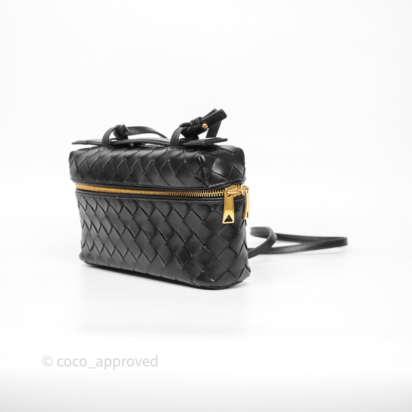 Bottega Veneta Bang Bang Vanity Case Black Intrecciato Calfskin