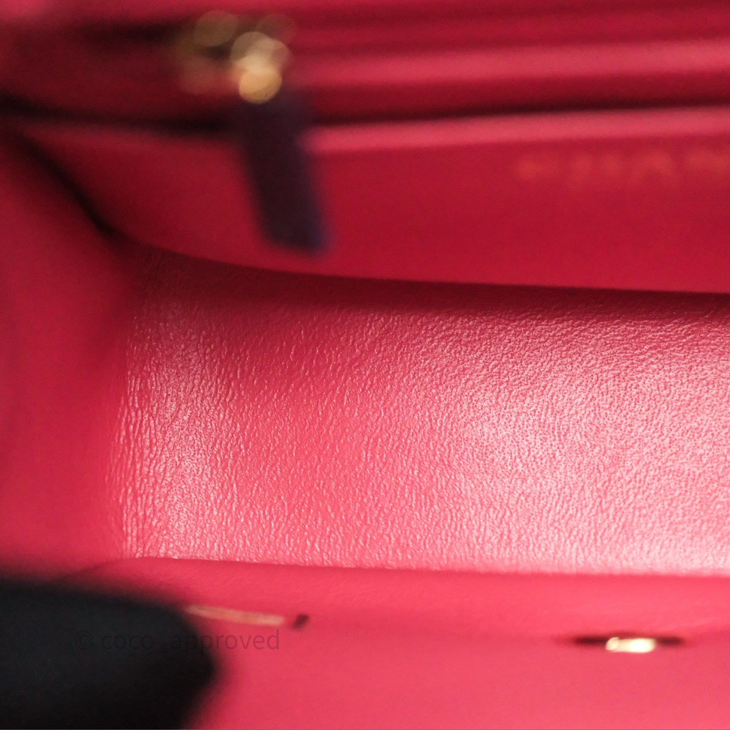 Chanel Quilted Mini Square Pink Caviar Gold Hardware