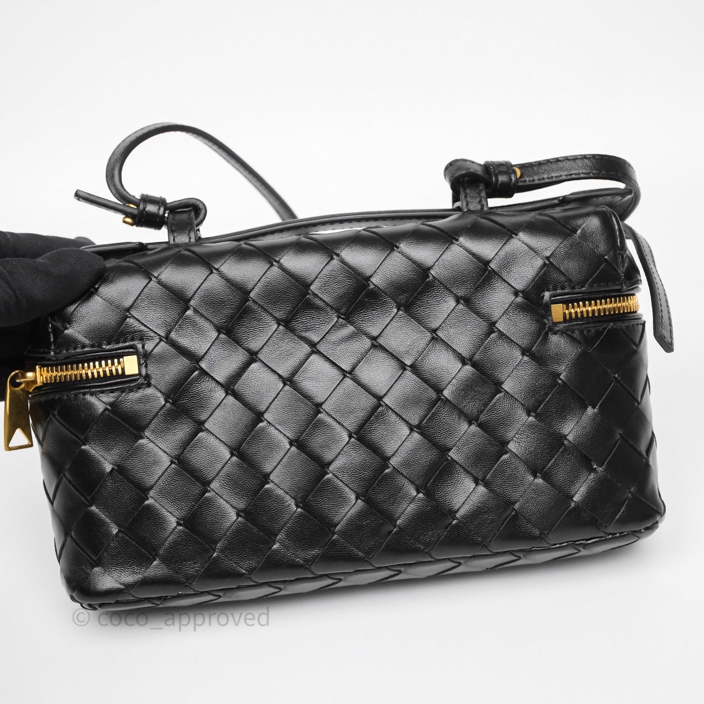 Bottega Veneta Bang Bang Vanity Case Black Intrecciato Calfskin