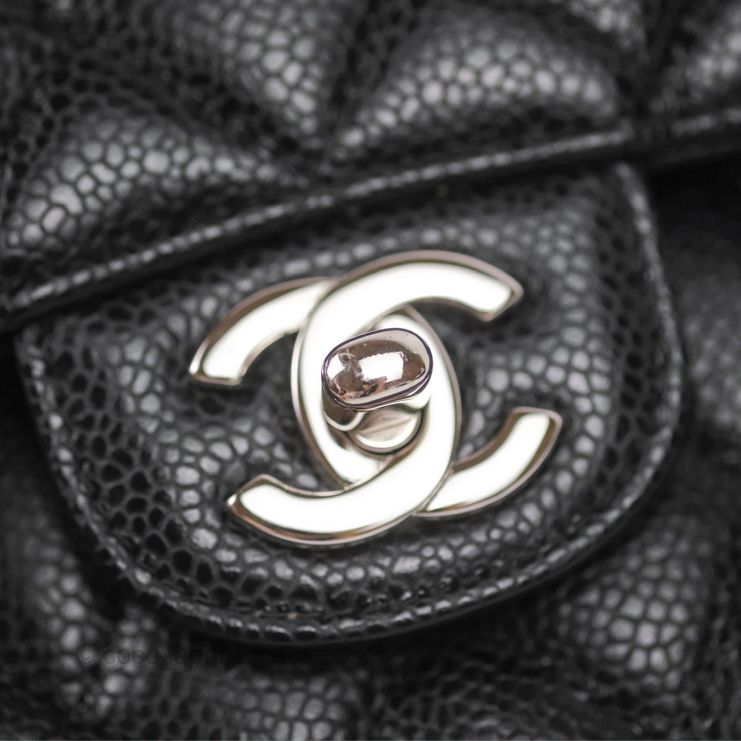 Chanel Small Classic Flap Quilted Black Caviar Silver Hardware