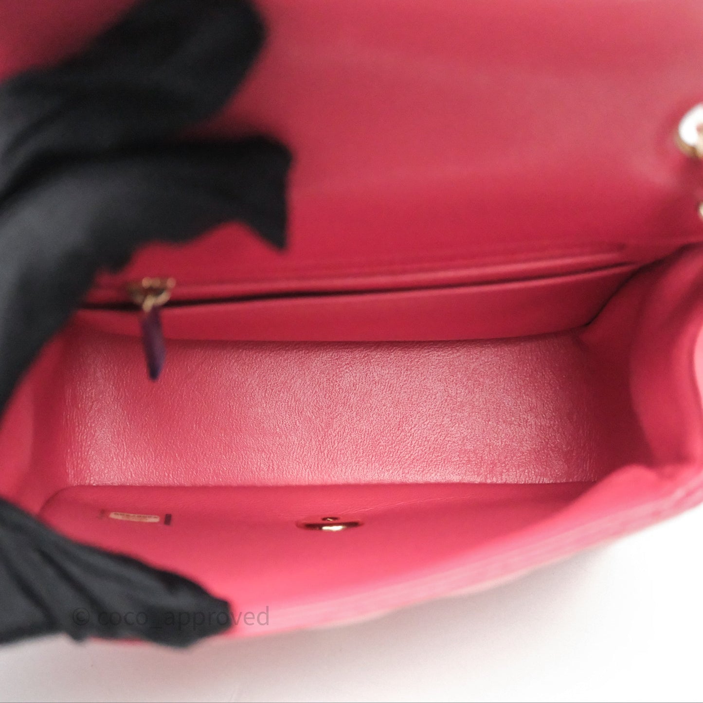 Chanel Quilted Mini Square Pink Caviar Gold Hardware