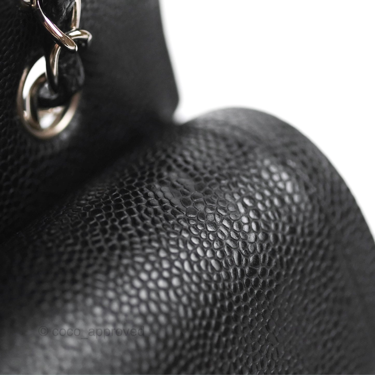Chanel Small Classic Flap Quilted Black Caviar Silver Hardware