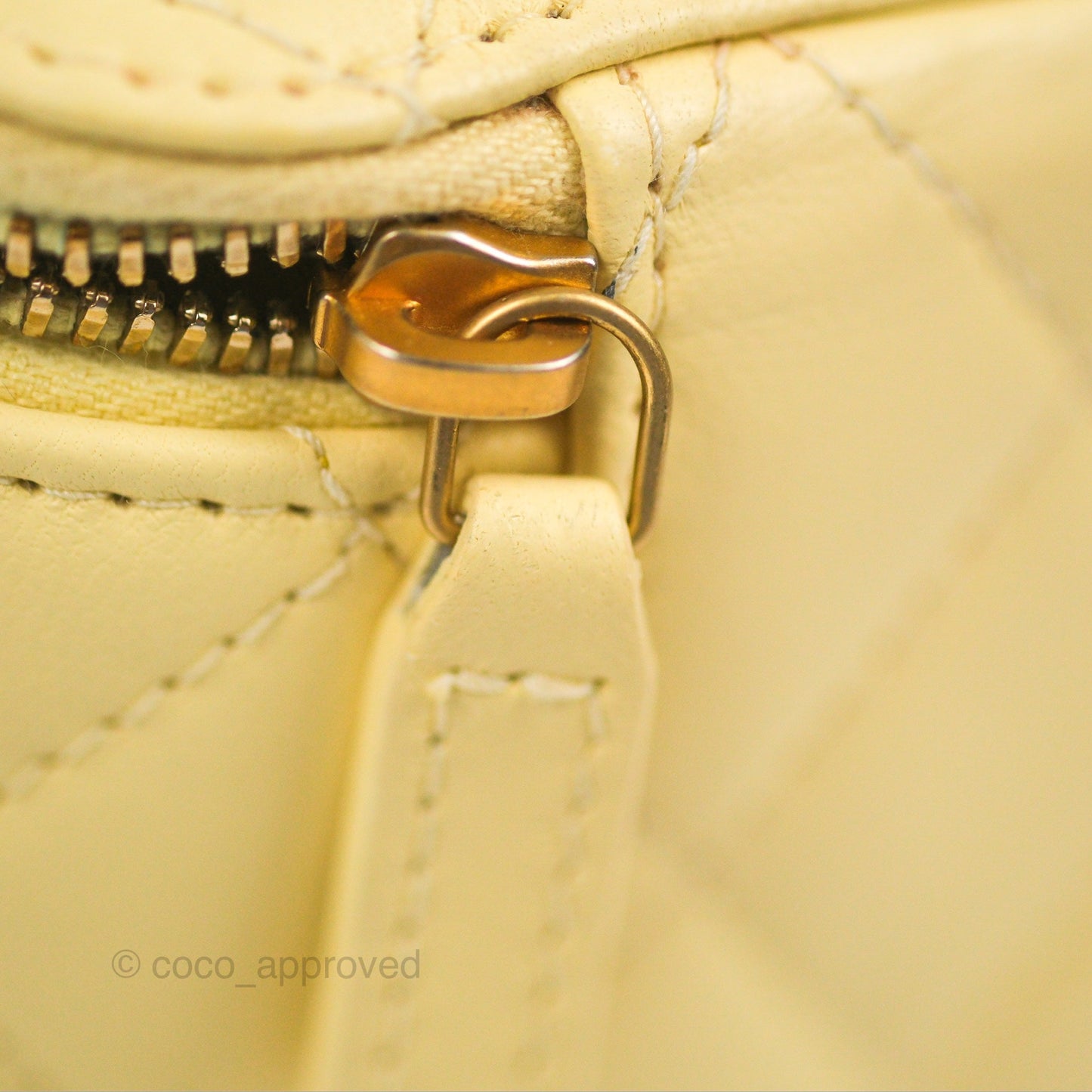 Chanel Quilted Vanity Rectangular with Camellia Adjustable Chain Light Yellow Lambskin 23S