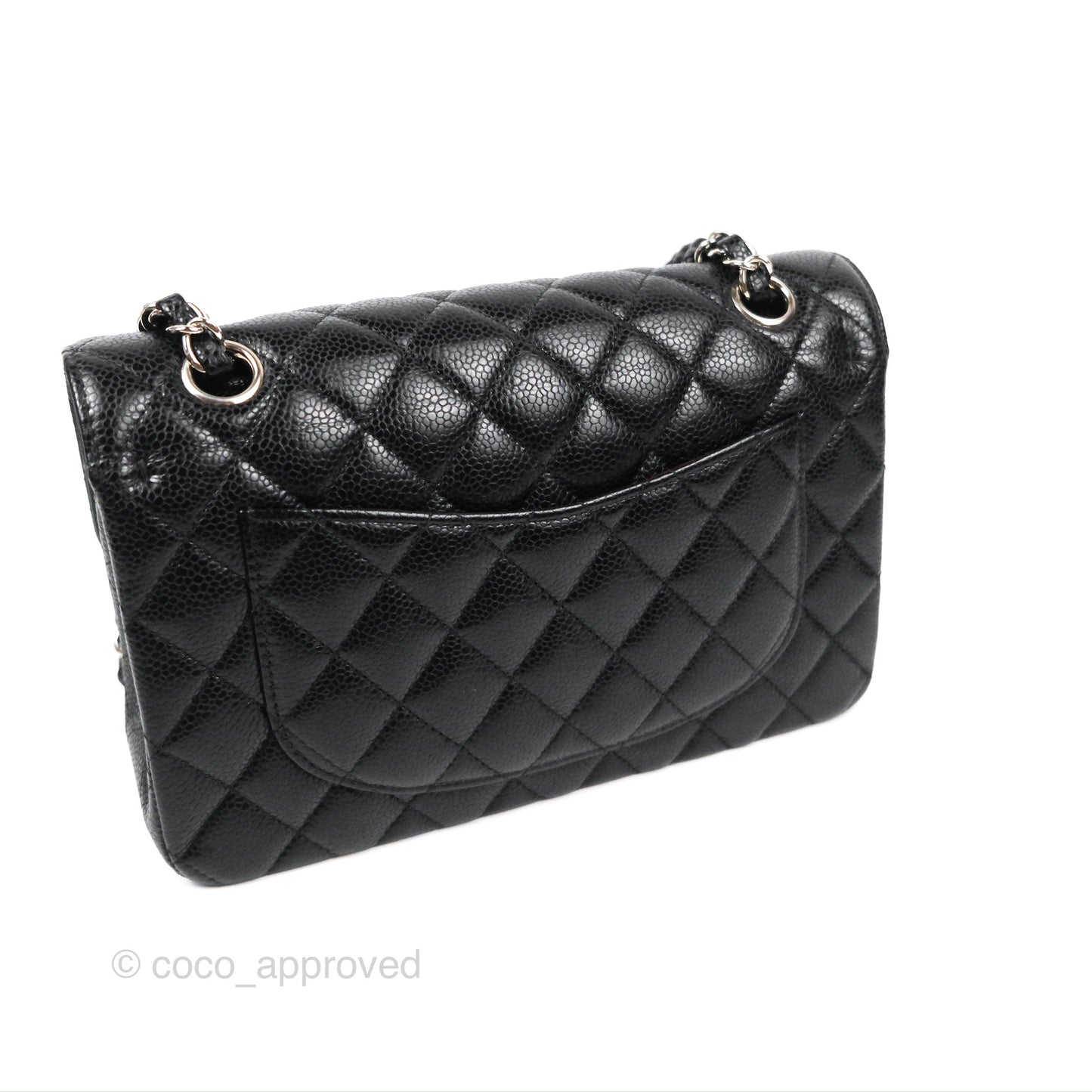 Chanel Small Classic Flap Quilted Black Caviar Silver Hardware