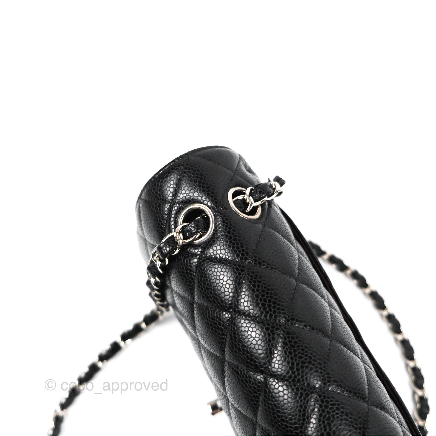 Chanel Small Classic Flap Quilted Black Caviar Silver Hardware