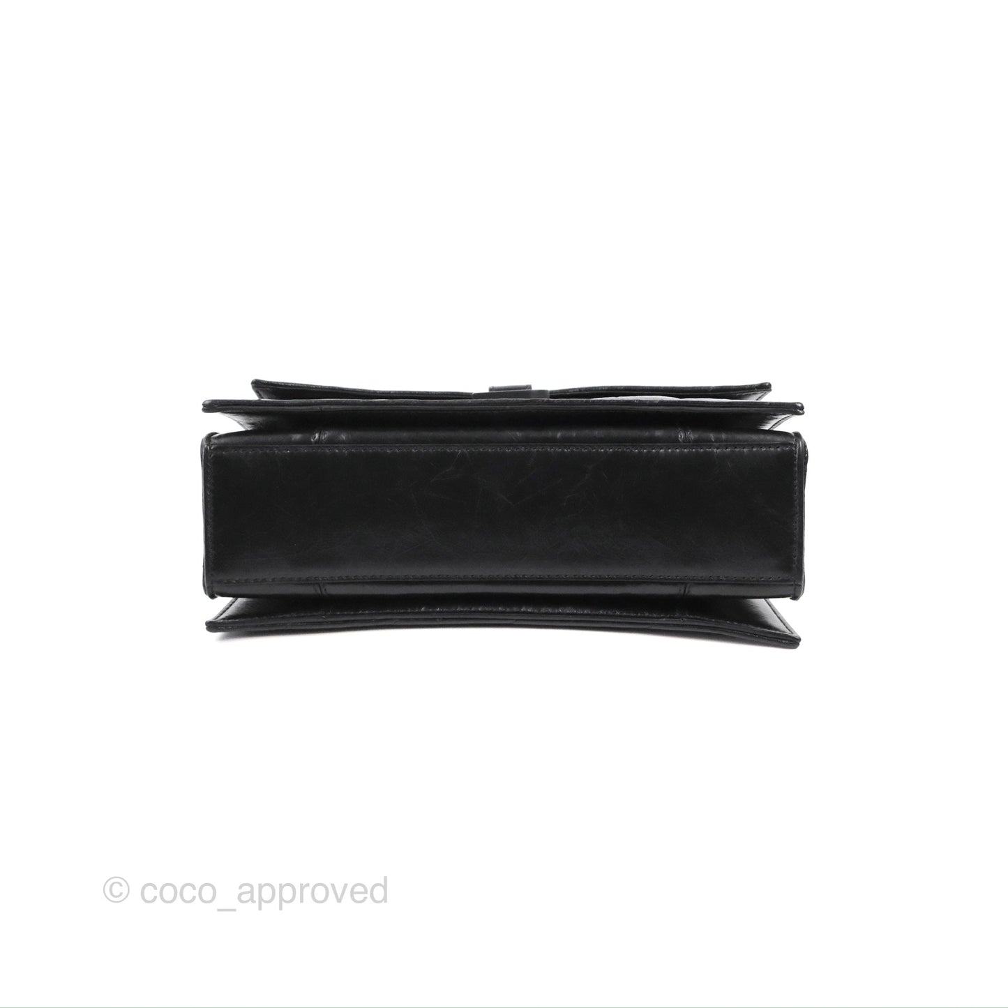 Balenciaga Small Crush Chain Bag Quilted Black Calfskin Black Matte Hardware
