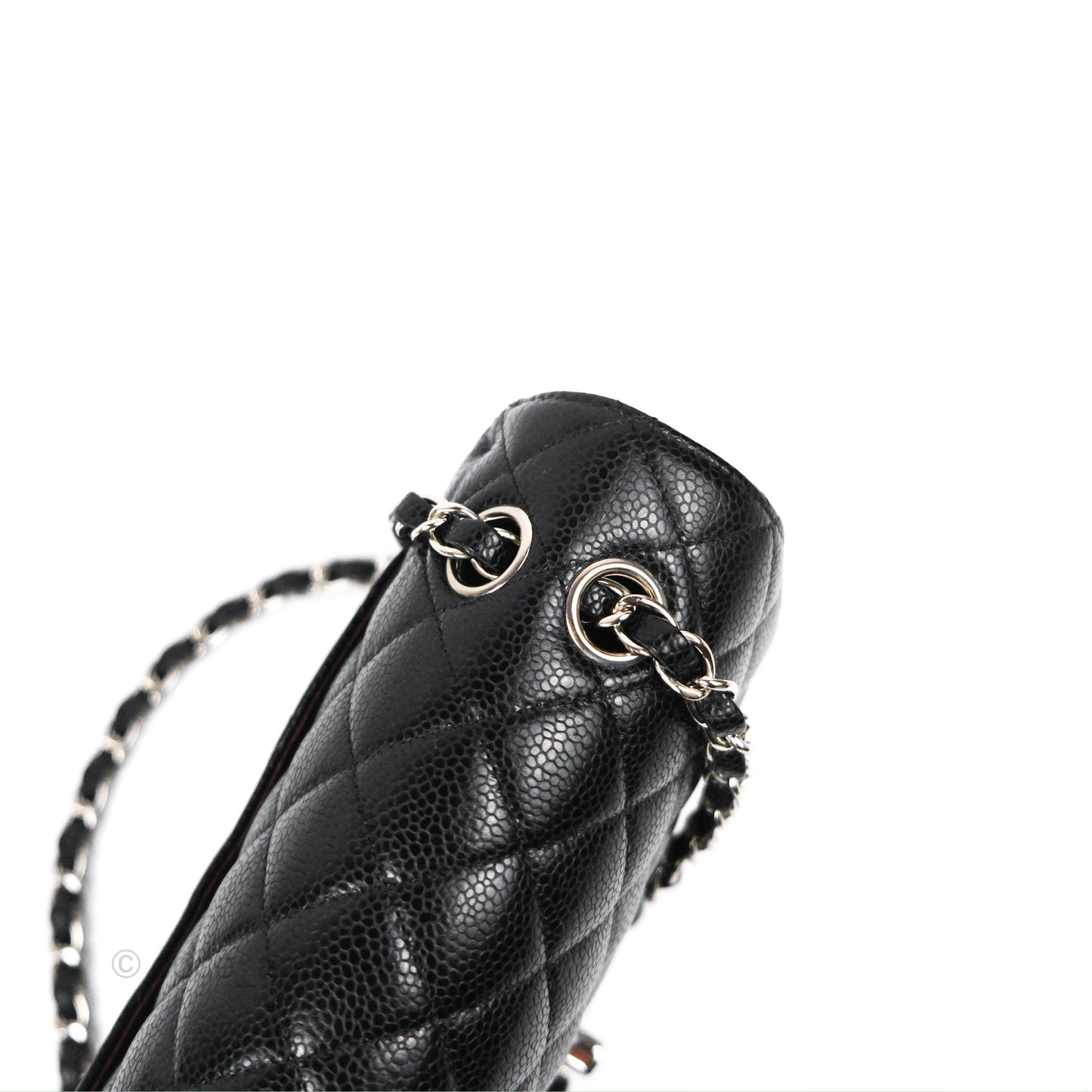 Chanel Small Classic Flap Quilted Black Caviar Silver Hardware