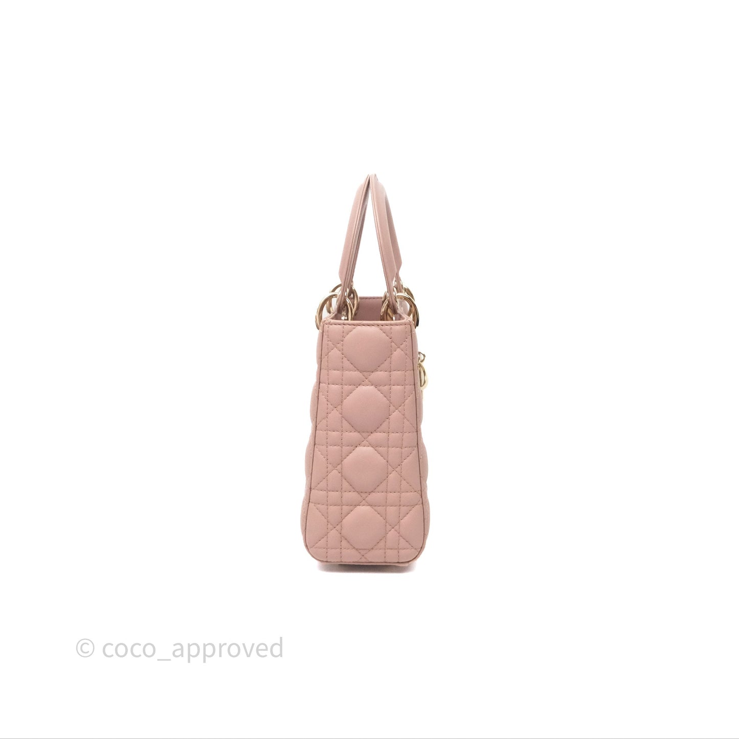Christian Dior Small Lady Dior My ABCDior Bag Blush Cannage Lambskin