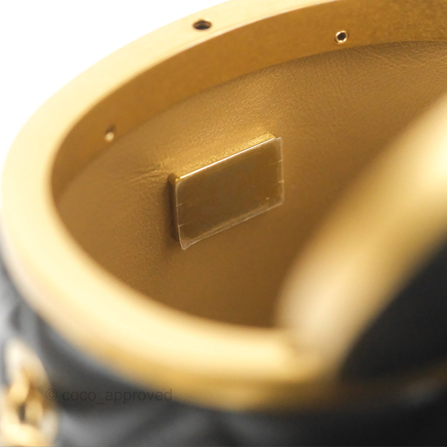 Chanel Quilted CC Crown Box Vanity Black Lambskin