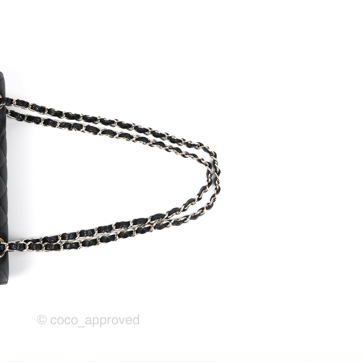 Chanel Small Classic Flap Quilted Black Caviar Silver Hardware