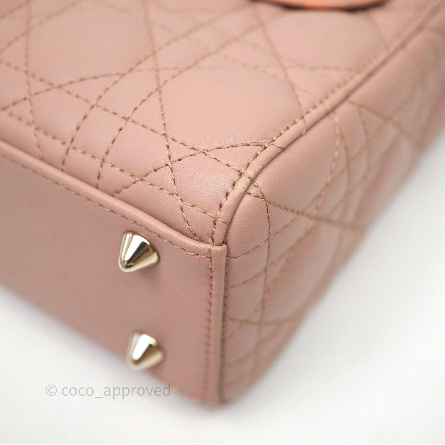 Christian Dior Small Lady Dior My ABCDior Bag Blush Cannage Lambskin