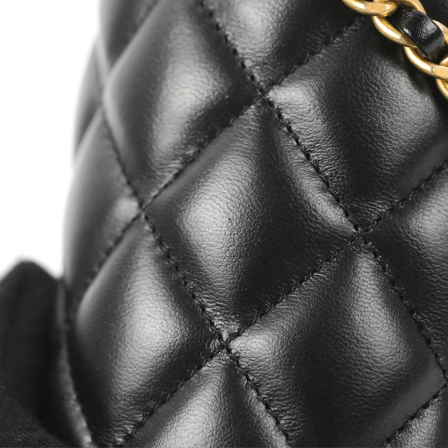 Chanel Quilted CC Crown Box Vanity Black Lambskin