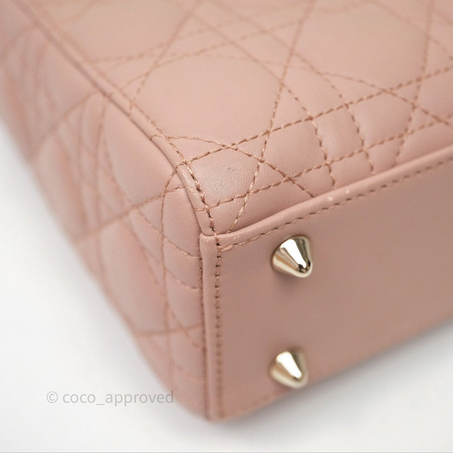 Christian Dior Small Lady Dior My ABCDior Bag Blush Cannage Lambskin