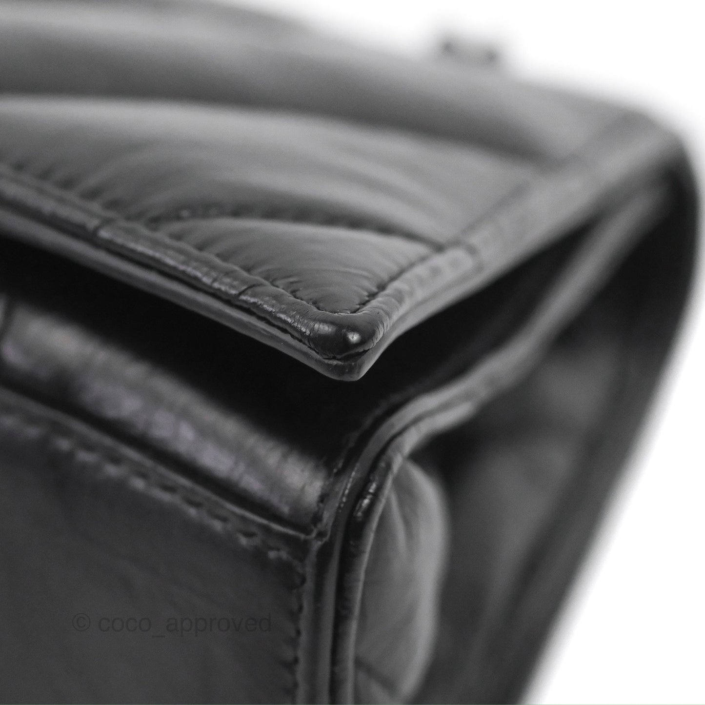 Balenciaga Small Crush Chain Bag Quilted Black Calfskin Black Matte Hardware