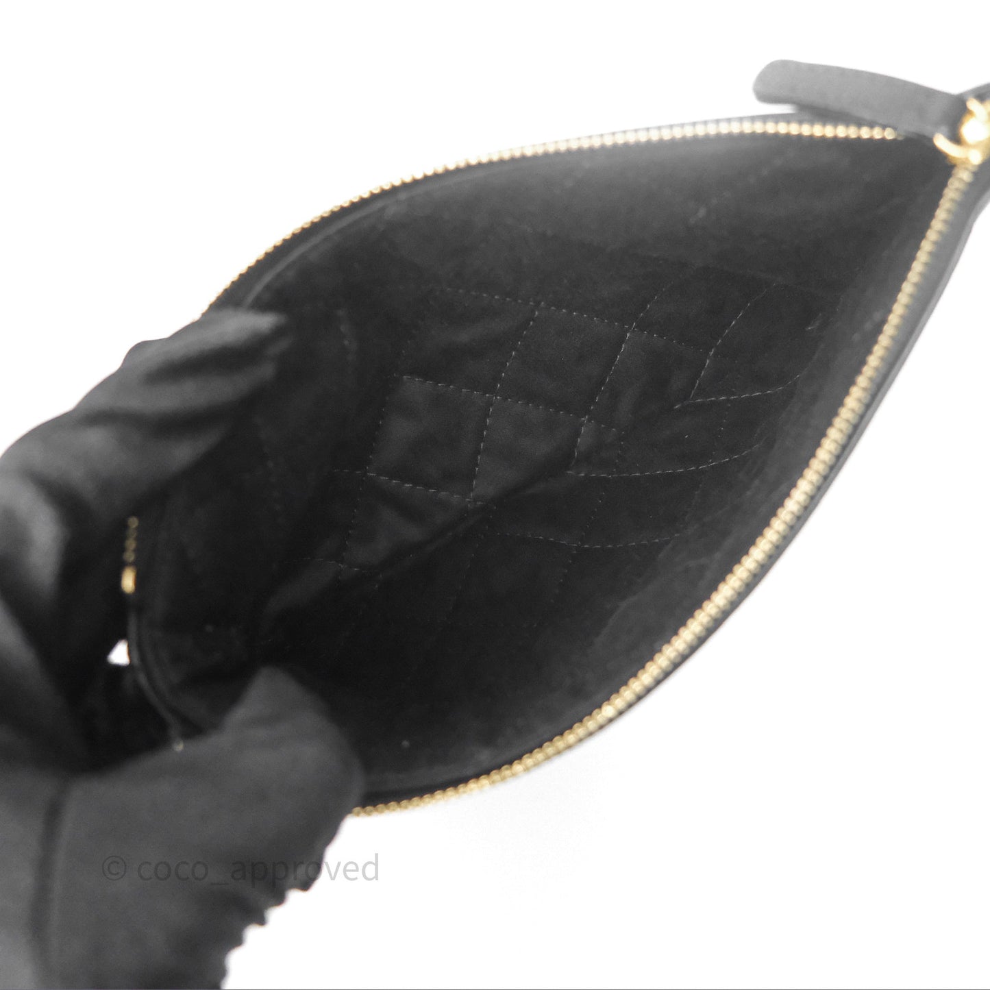 Chanel 22 Small Black Shiny Calfskin Aged Gold Hardware