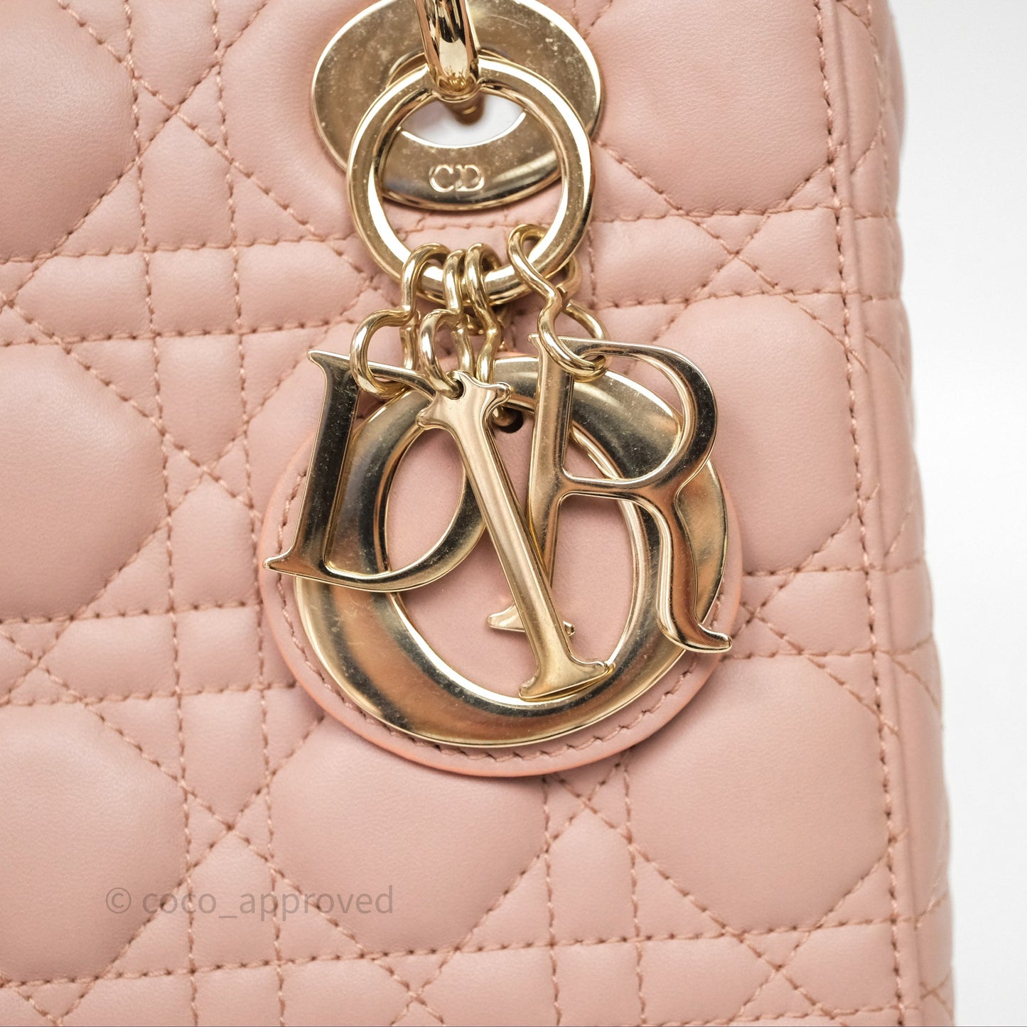 Christian Dior Small Lady Dior My ABCDior Bag Blush Cannage Lambskin