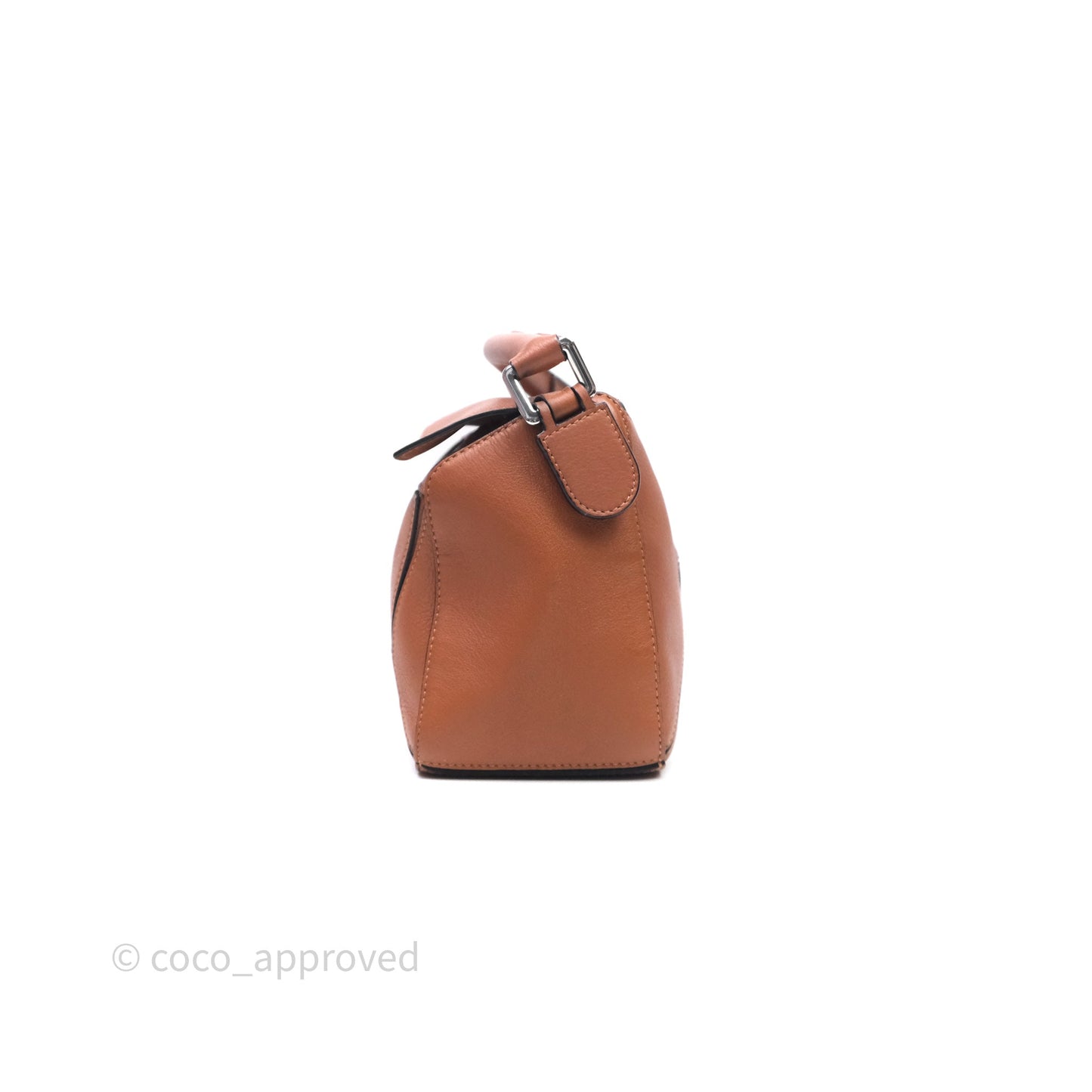 Loewe Small Puzzle Bag Tan Calfskin Silver Hardware