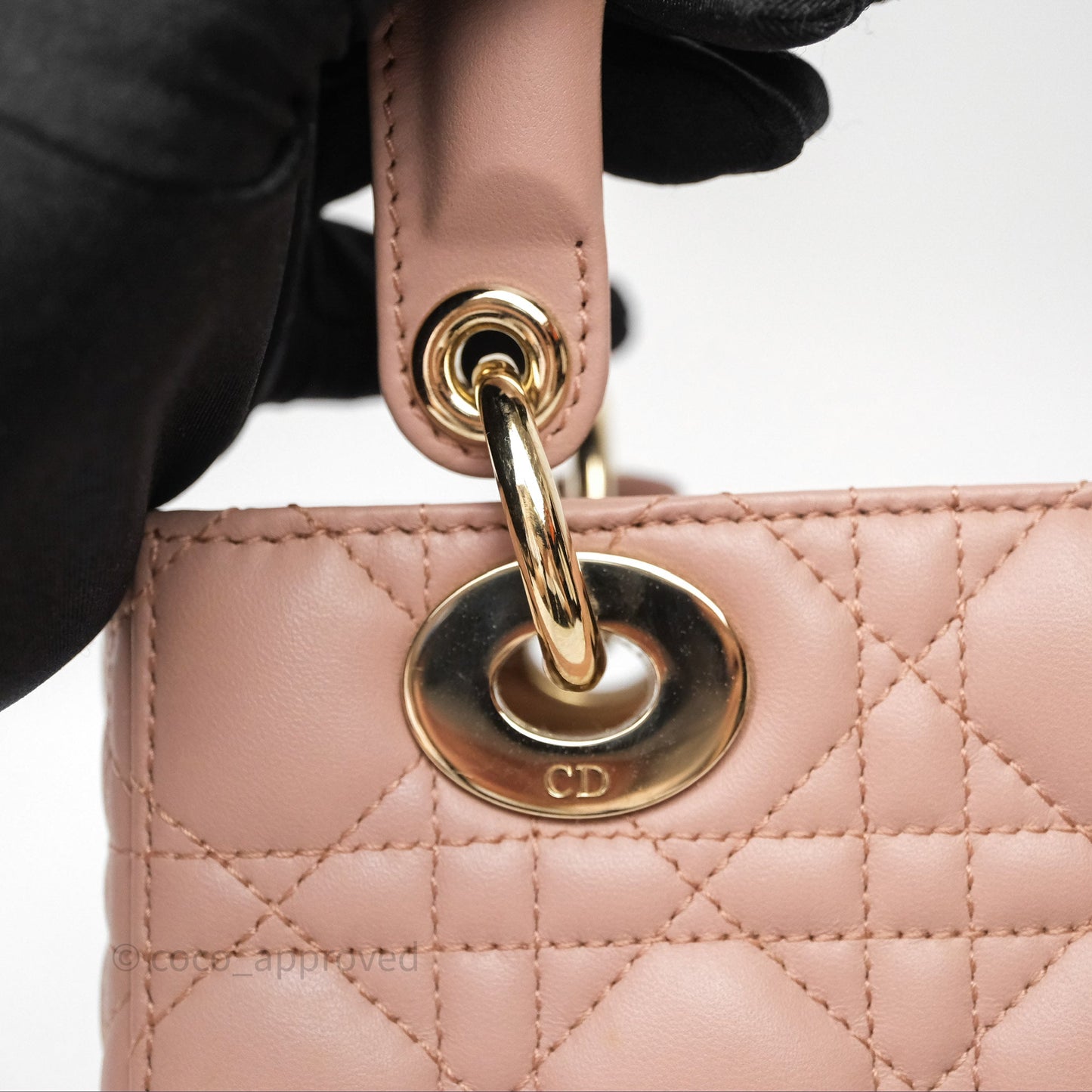 Christian Dior Small Lady Dior My ABCDior Bag Blush Cannage Lambskin