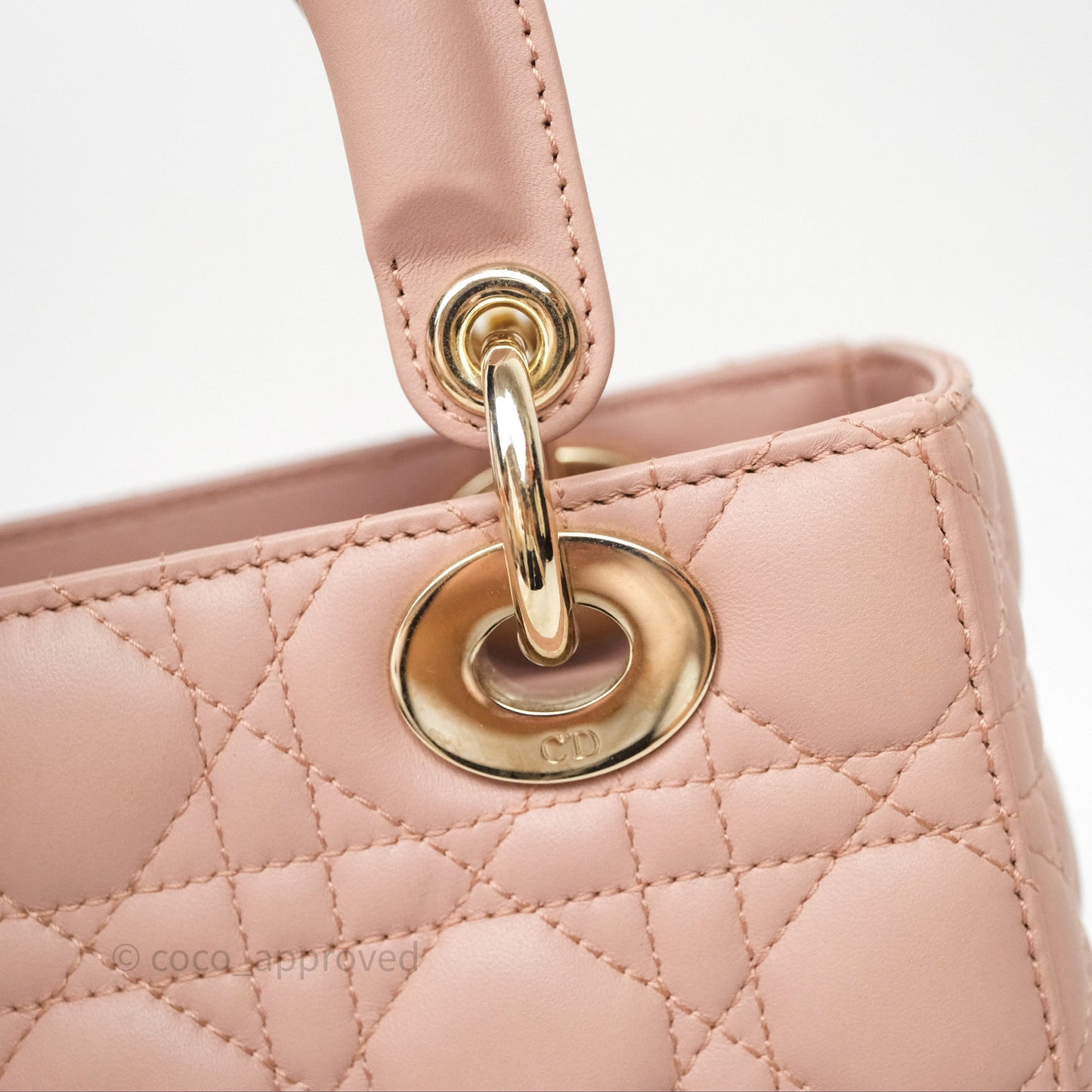 Christian Dior Small Lady Dior My ABCDior Bag Blush Cannage Lambskin