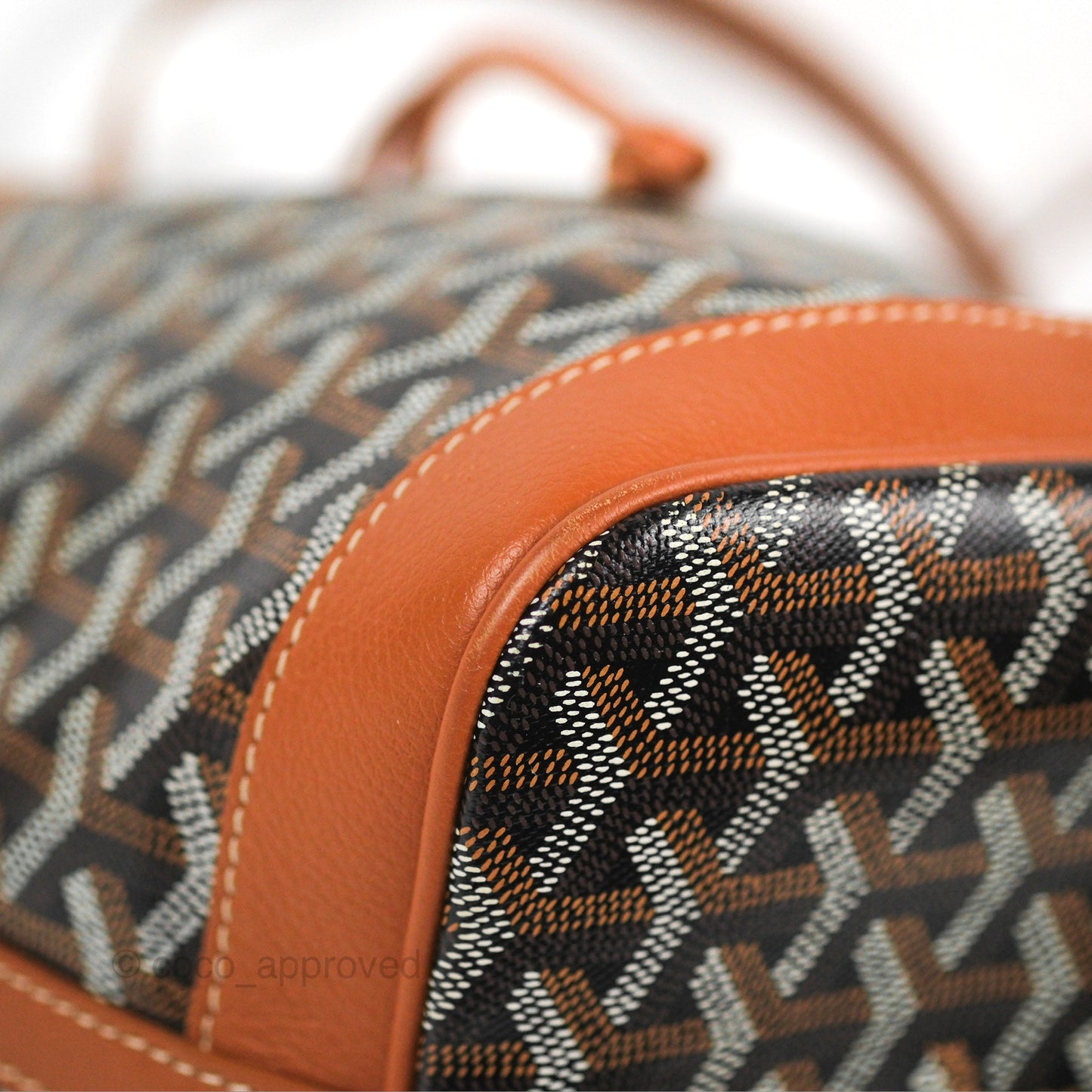 Goyard Petit Flot Bucket Bag Black & Tan Goyardine