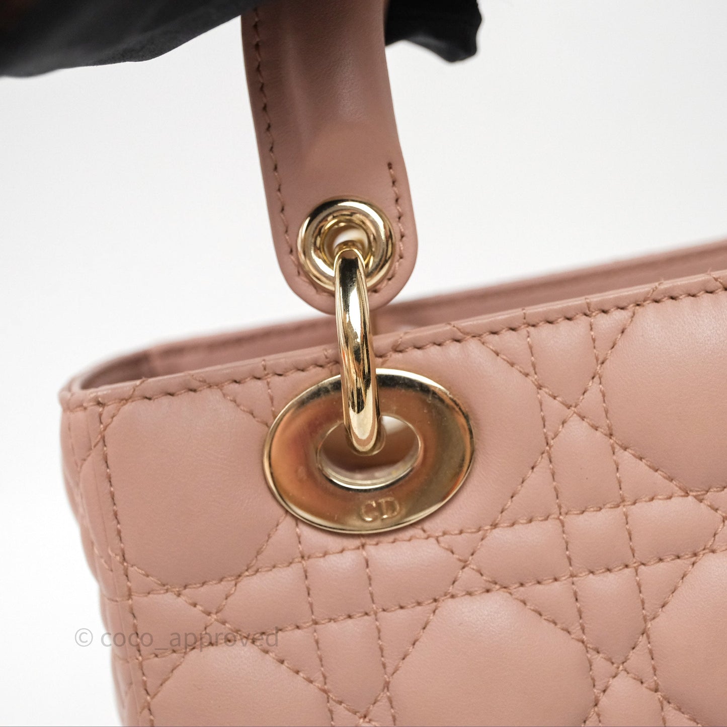 Christian Dior Small Lady Dior My ABCDior Bag Blush Cannage Lambskin