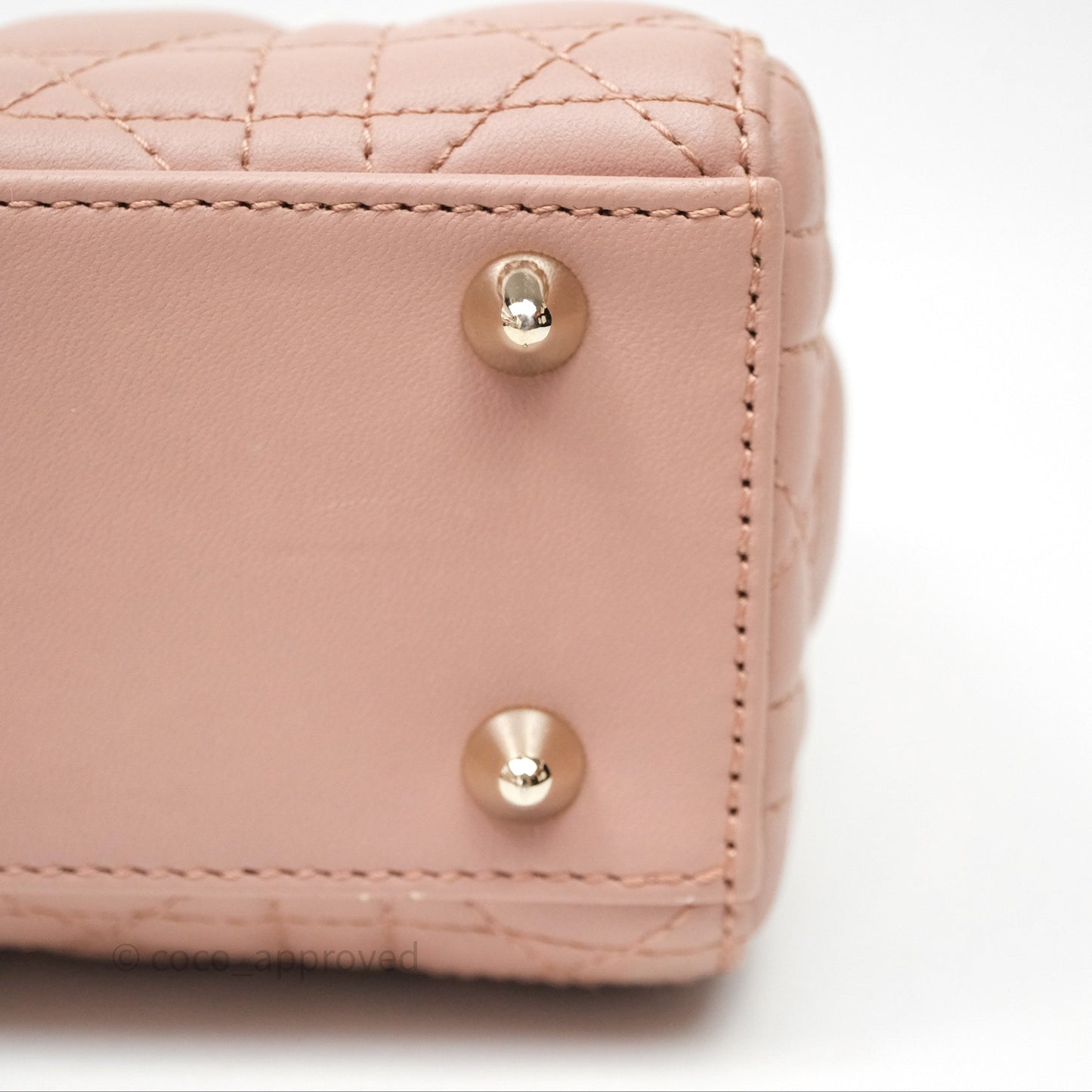 Christian Dior Small Lady Dior My ABCDior Bag Blush Cannage Lambskin