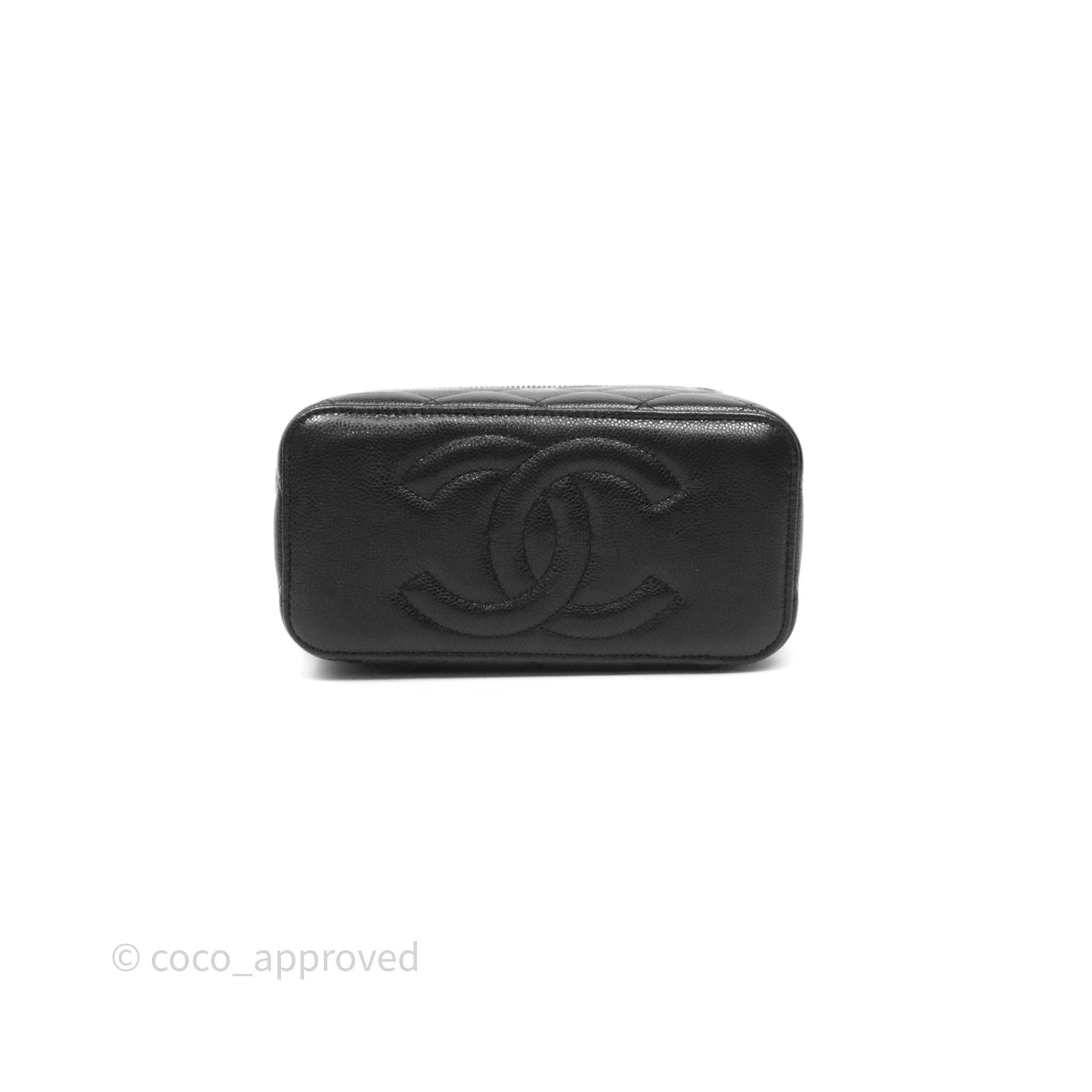 Chanel Classic Vanity with Chain Black Caviar Gold Hardware