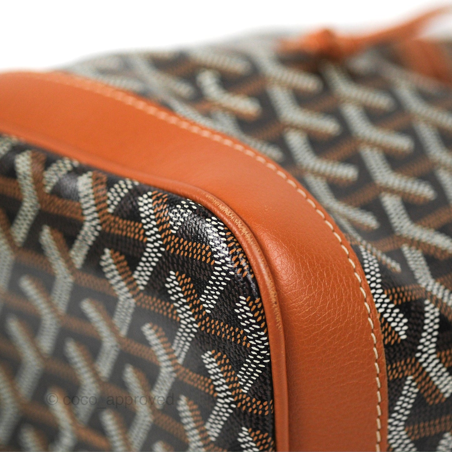 Goyard Petit Flot Bucket Bag Black & Tan Goyardine