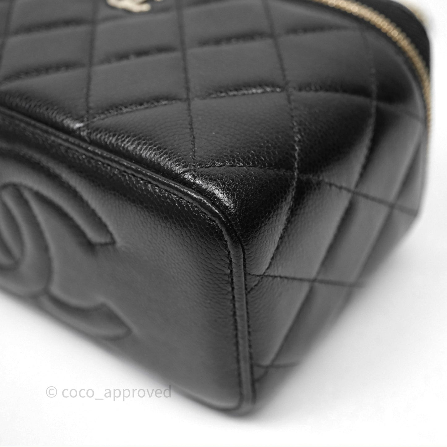Chanel Classic Vanity with Chain Black Caviar Gold Hardware