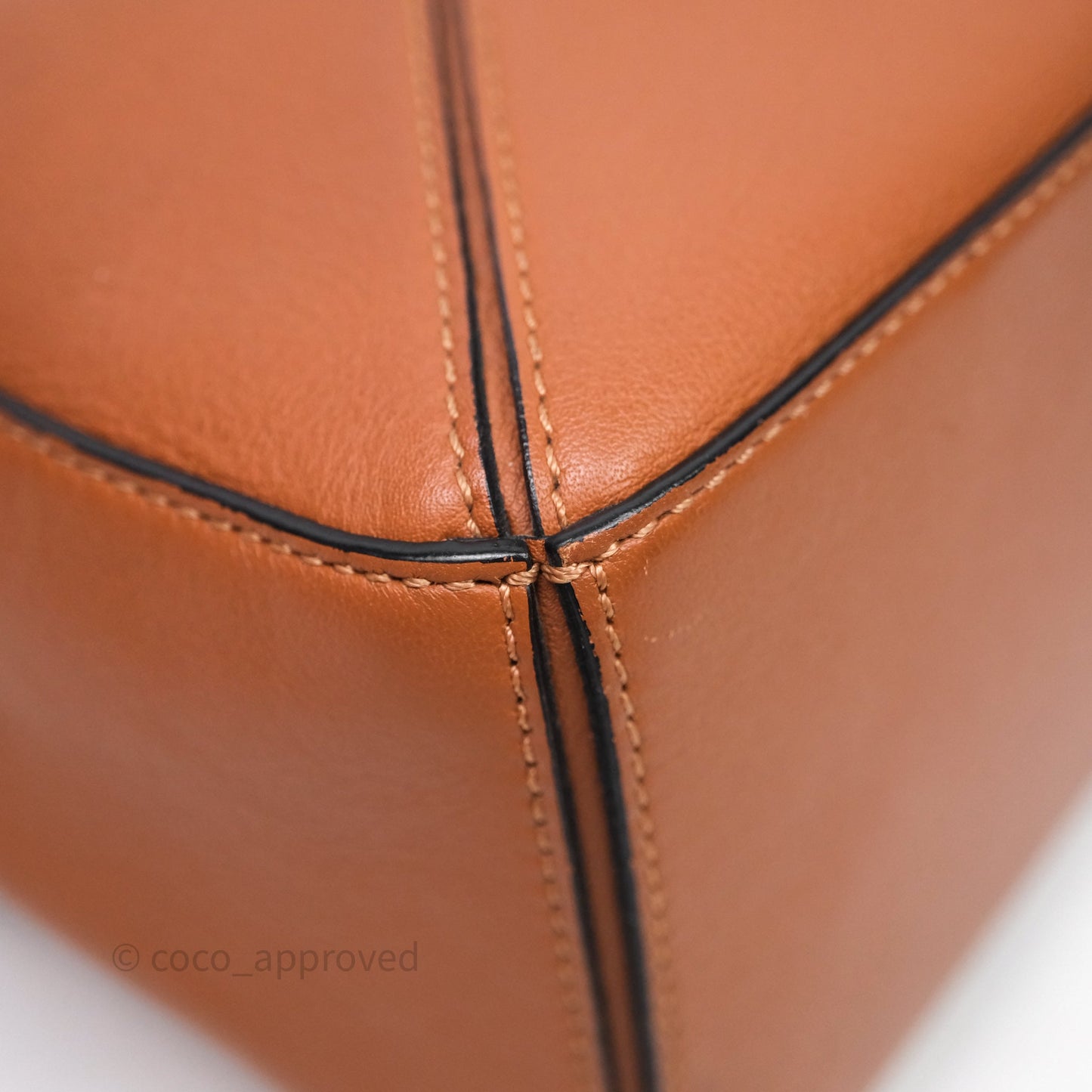 Loewe Small Puzzle Bag Tan Calfskin Silver Hardware