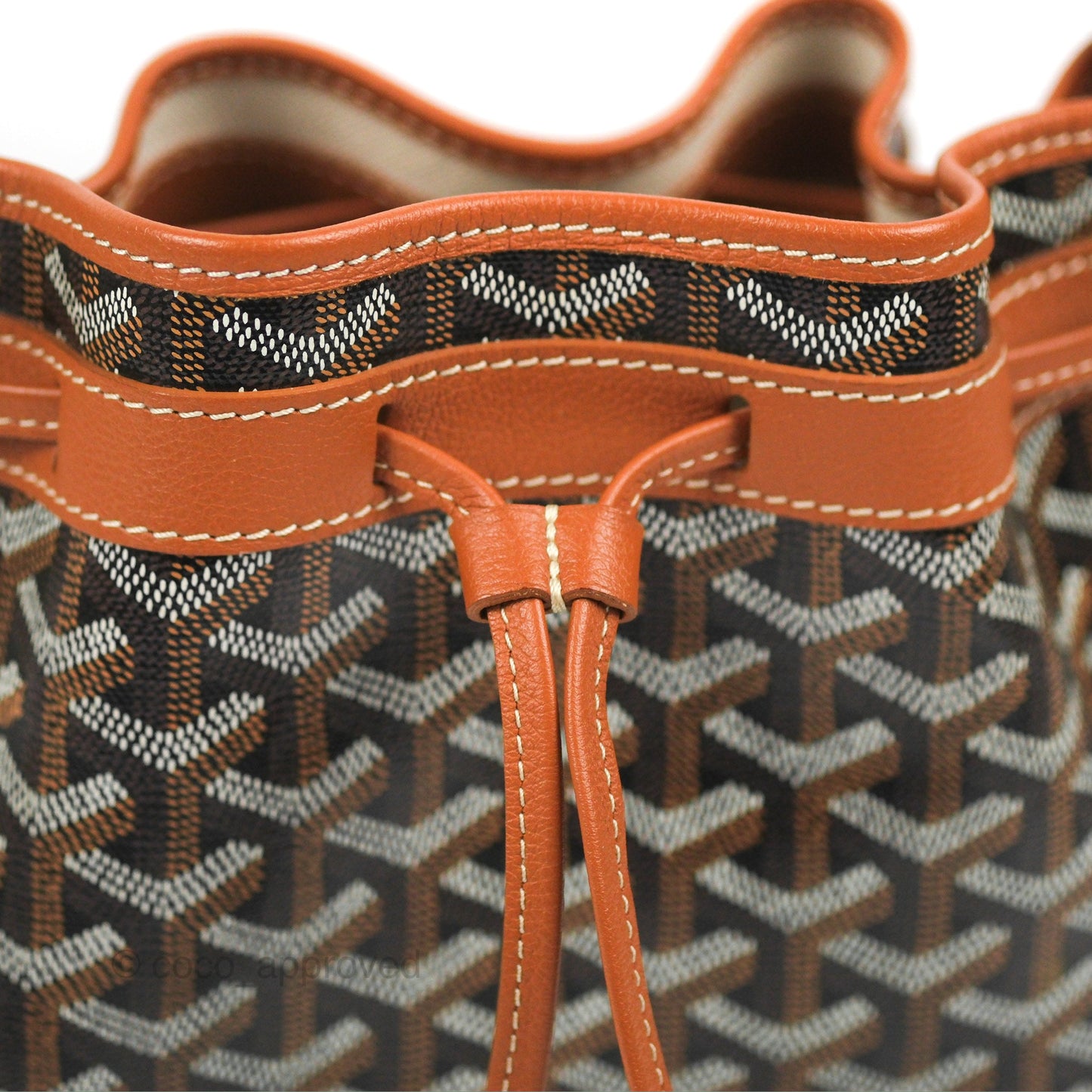 Goyard Petit Flot Bucket Bag Black & Tan Goyardine