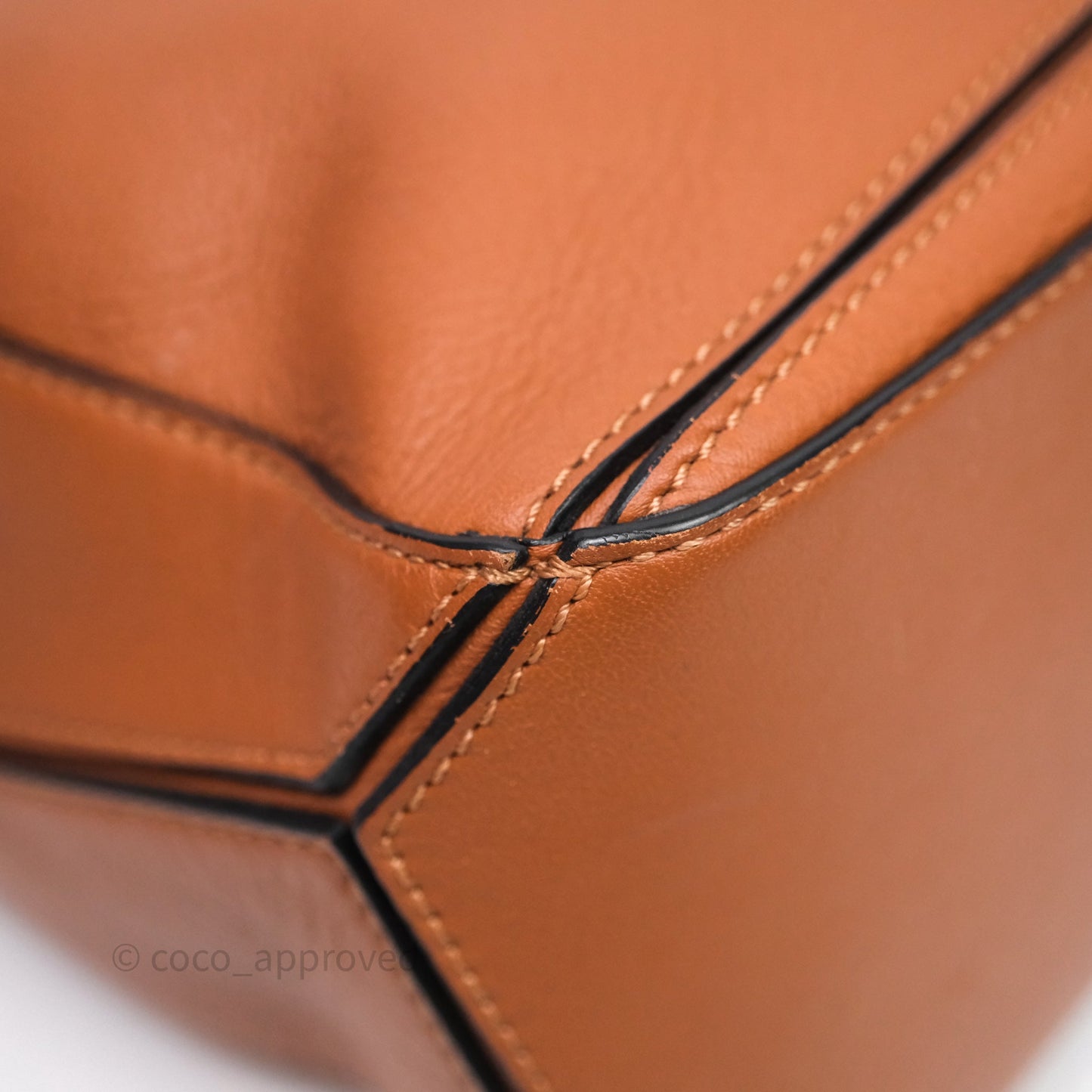 Loewe Small Puzzle Bag Tan Calfskin Silver Hardware
