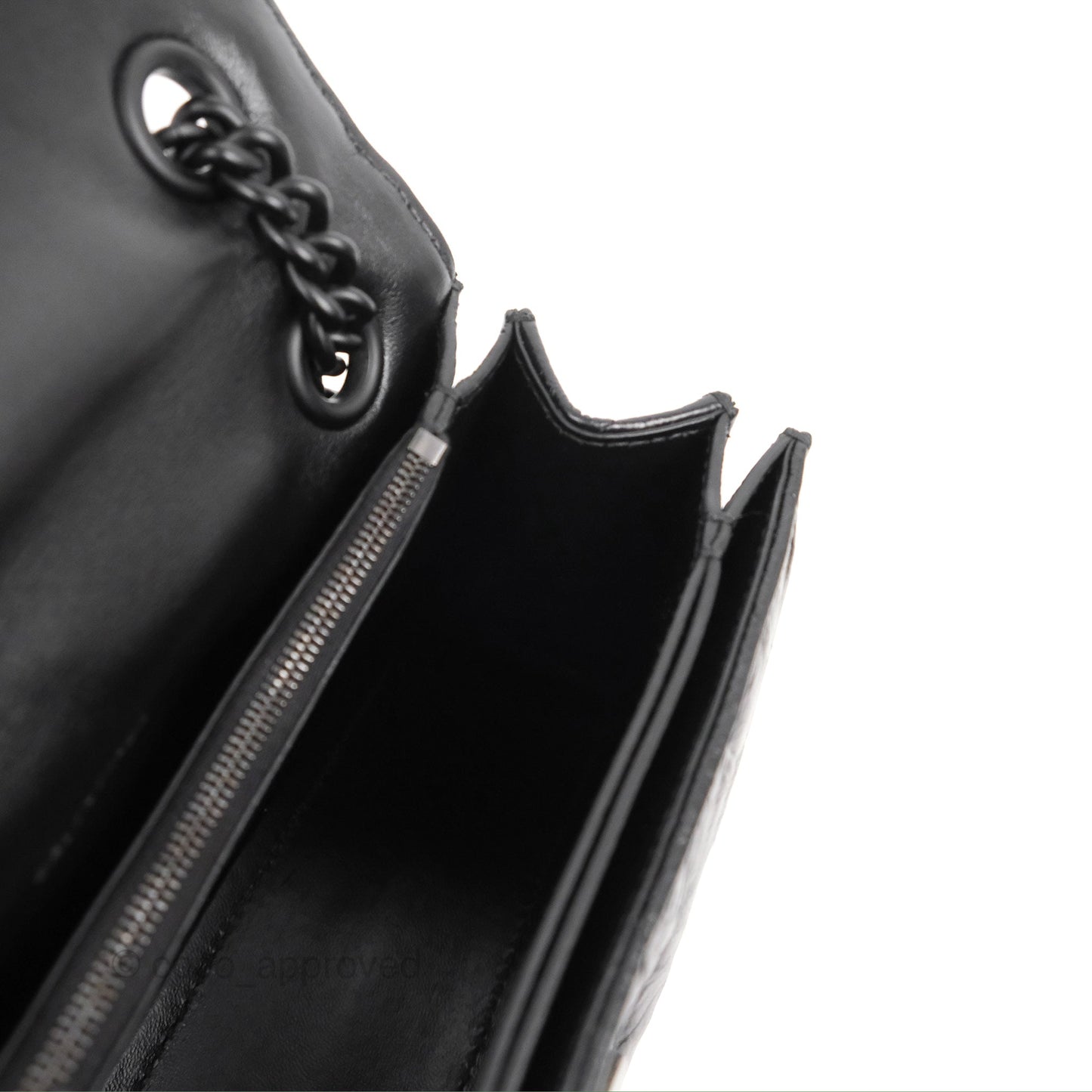 Balenciaga Small Crush Chain Bag Quilted Black Calfskin Black Matte Hardware