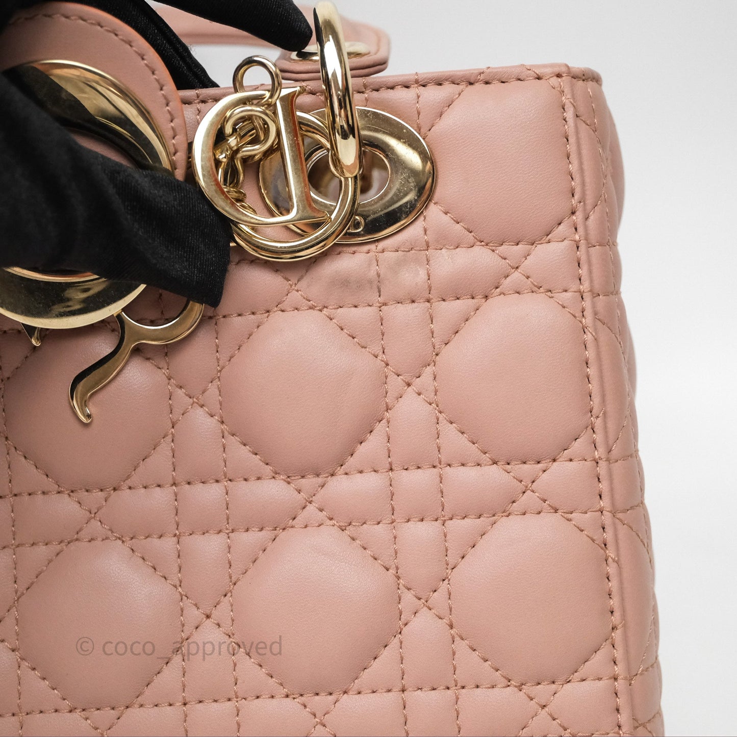 Christian Dior Small Lady Dior My ABCDior Bag Blush Cannage Lambskin