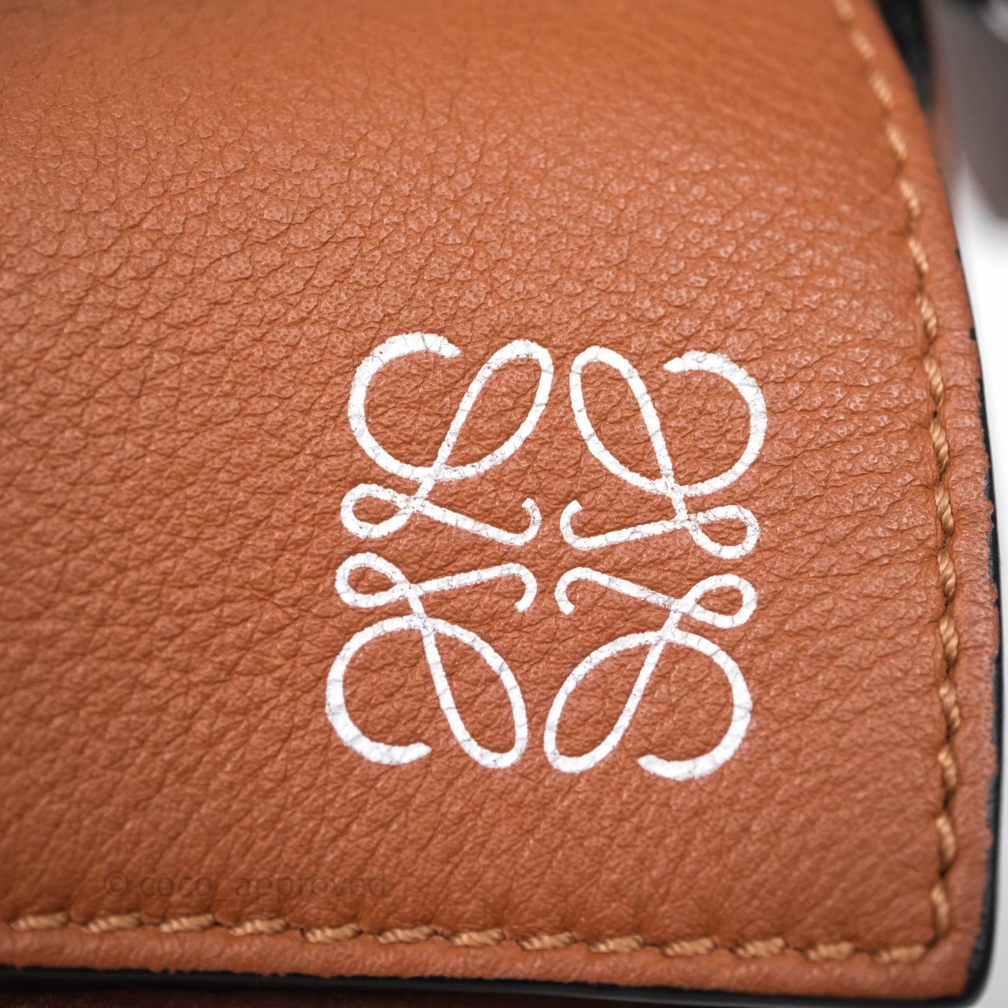 Loewe Small Puzzle Bag Tan Calfskin Silver Hardware