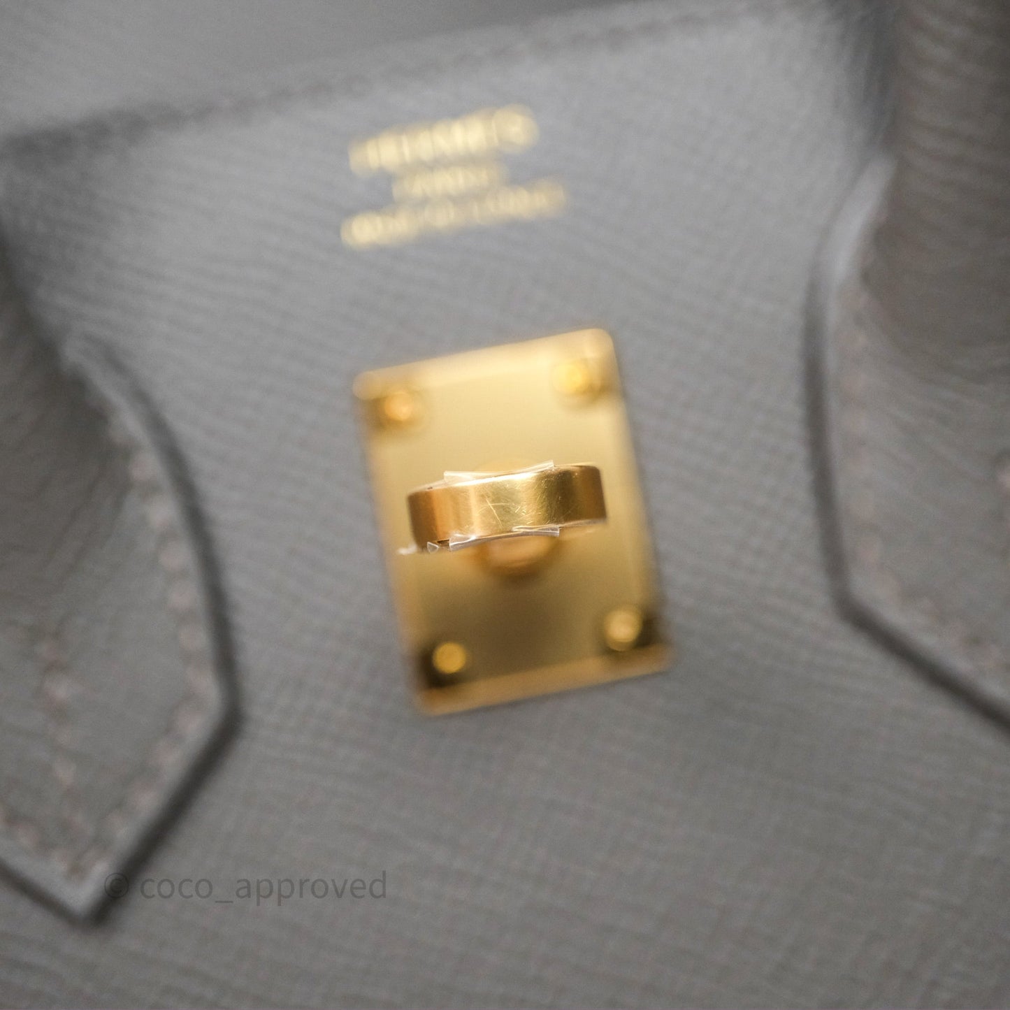 Hermes Birkin 25 Sellier Gris Meyer 0L Epsom Gold Hardware