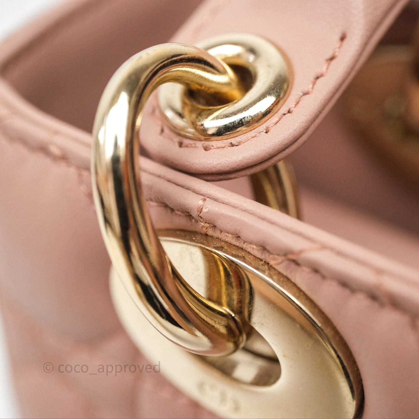 Christian Dior Small Lady Dior My ABCDior Bag Blush Cannage Lambskin