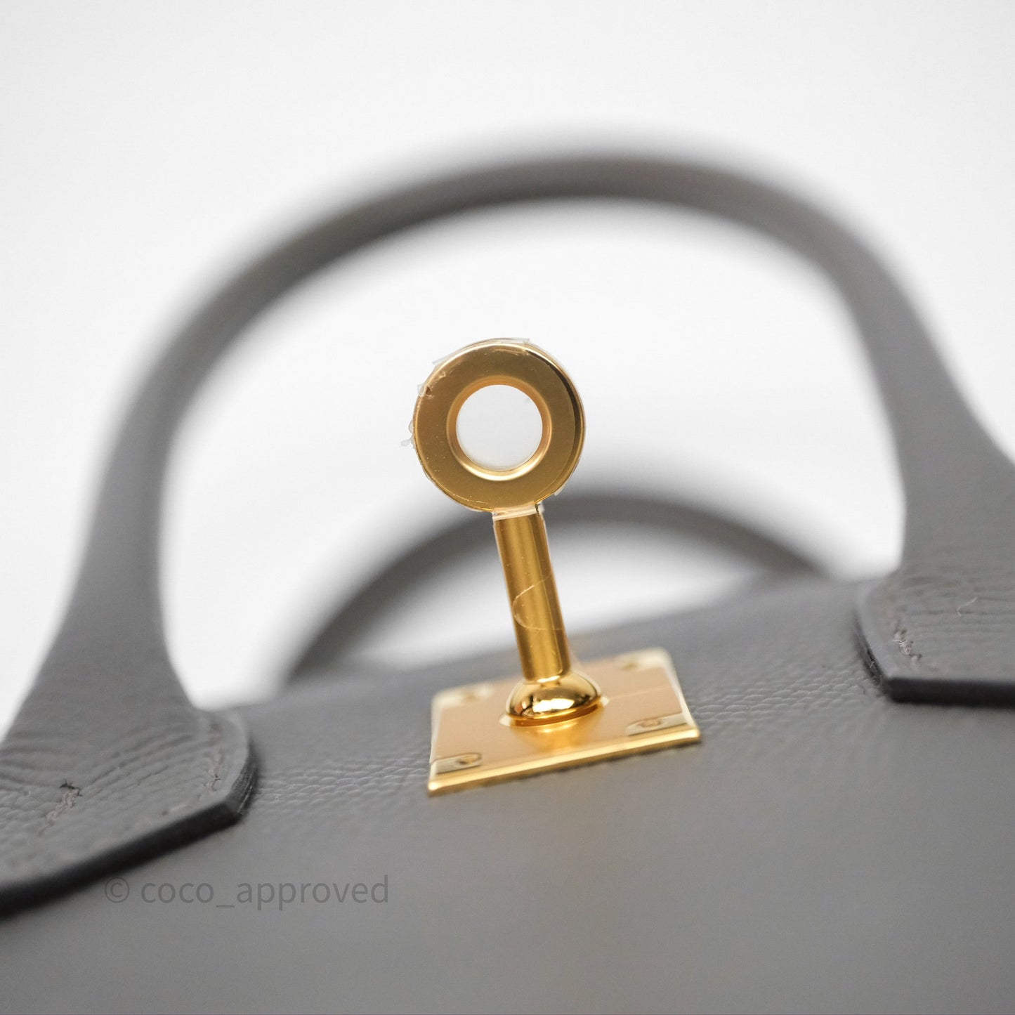 Hermes Birkin 25 Sellier Gris Meyer 0L Epsom Gold Hardware