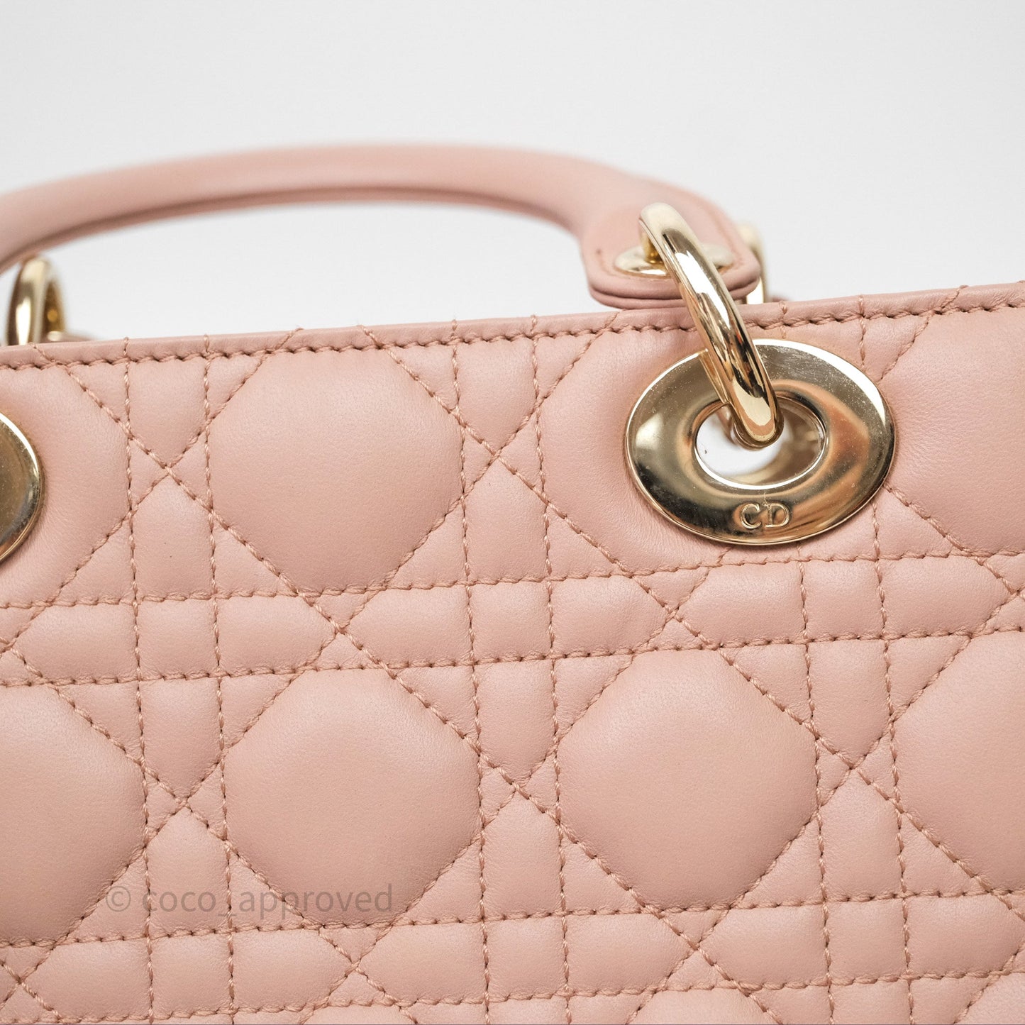 Christian Dior Small Lady Dior My ABCDior Bag Blush Cannage Lambskin