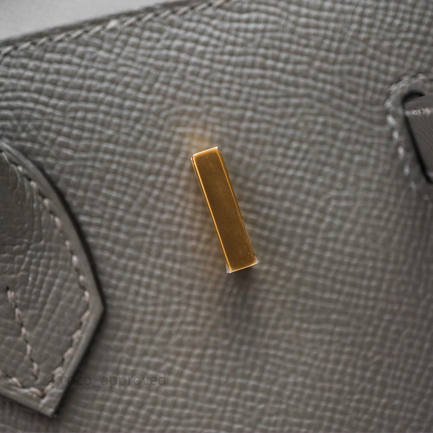 Hermes Birkin 25 Sellier Gris Meyer 0L Epsom Gold Hardware