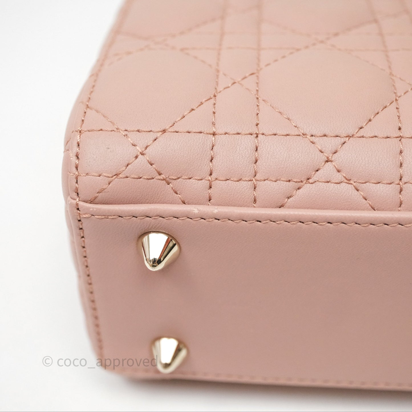 Christian Dior Small Lady Dior My ABCDior Bag Blush Cannage Lambskin