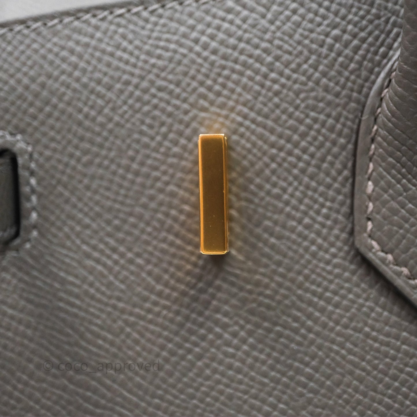 Hermes Birkin 25 Sellier Gris Meyer 0L Epsom Gold Hardware