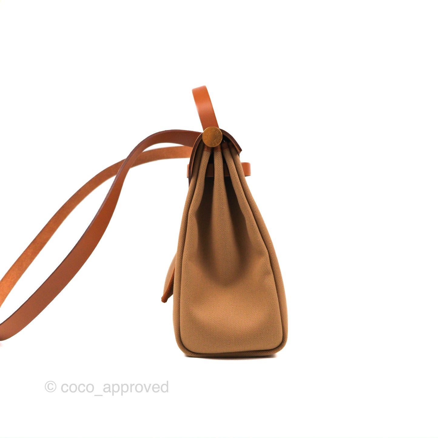 Hermès Herbag Zip Retourne 31 Chai 0M/Fauve 34 Canvas Gold Hardware