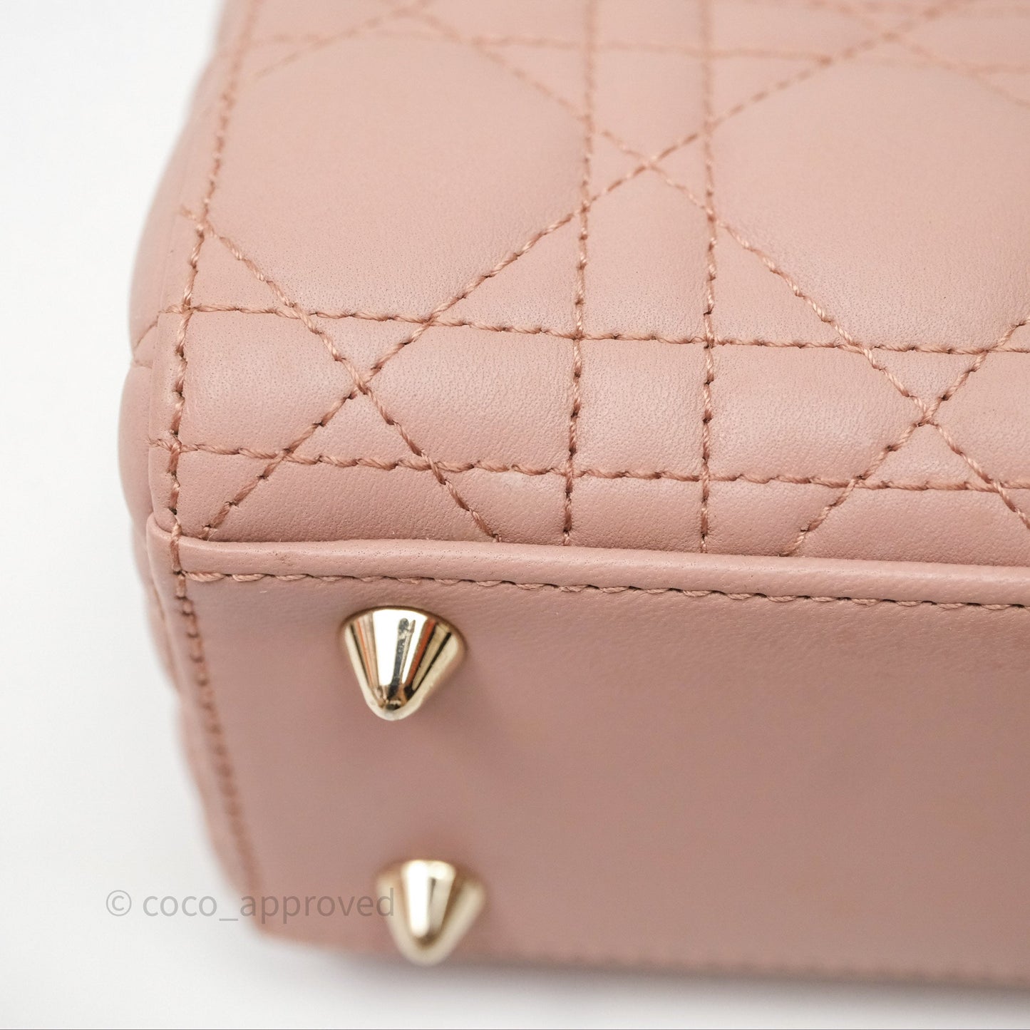 Christian Dior Small Lady Dior My ABCDior Bag Blush Cannage Lambskin