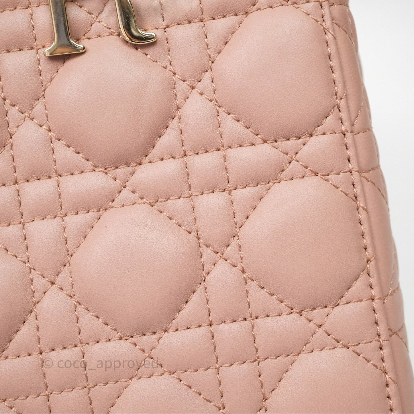 Christian Dior Small Lady Dior My ABCDior Bag Blush Cannage Lambskin