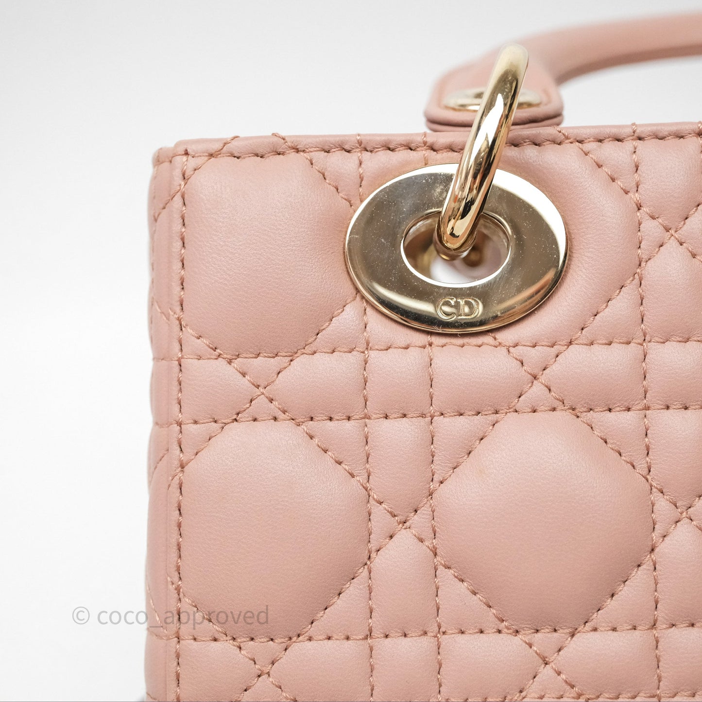 Christian Dior Small Lady Dior My ABCDior Bag Blush Cannage Lambskin