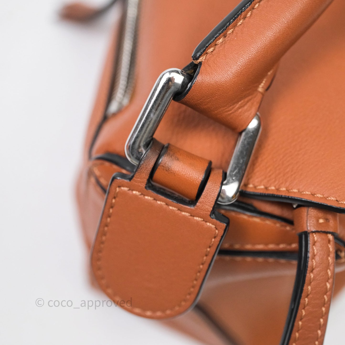 Loewe Small Puzzle Bag Tan Calfskin Silver Hardware