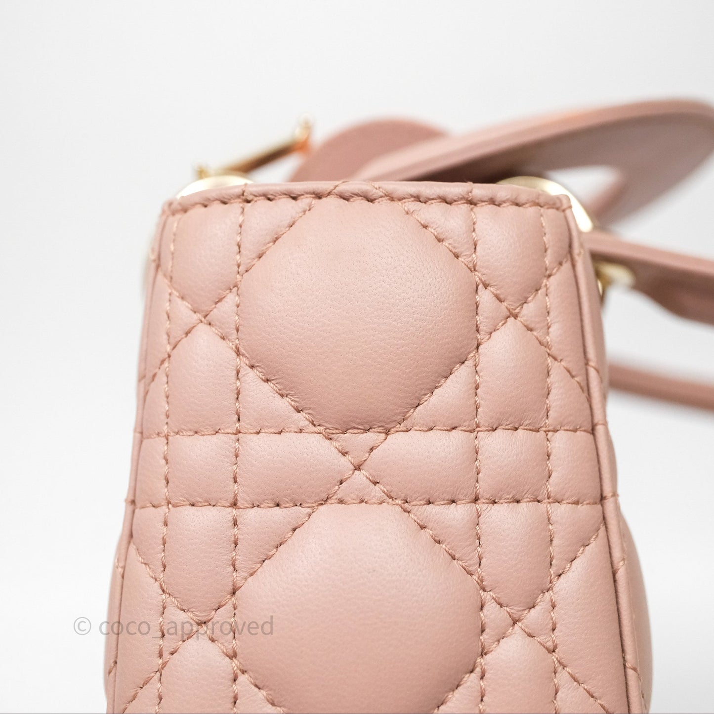 Christian Dior Small Lady Dior My ABCDior Bag Blush Cannage Lambskin