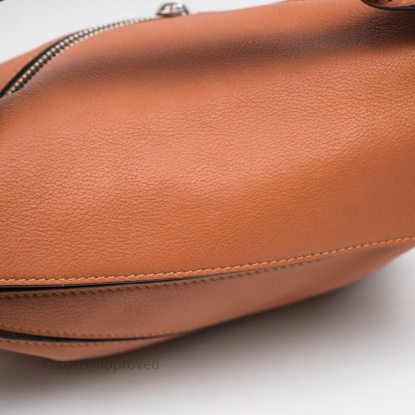 Loewe Small Puzzle Bag Tan Calfskin Silver Hardware
