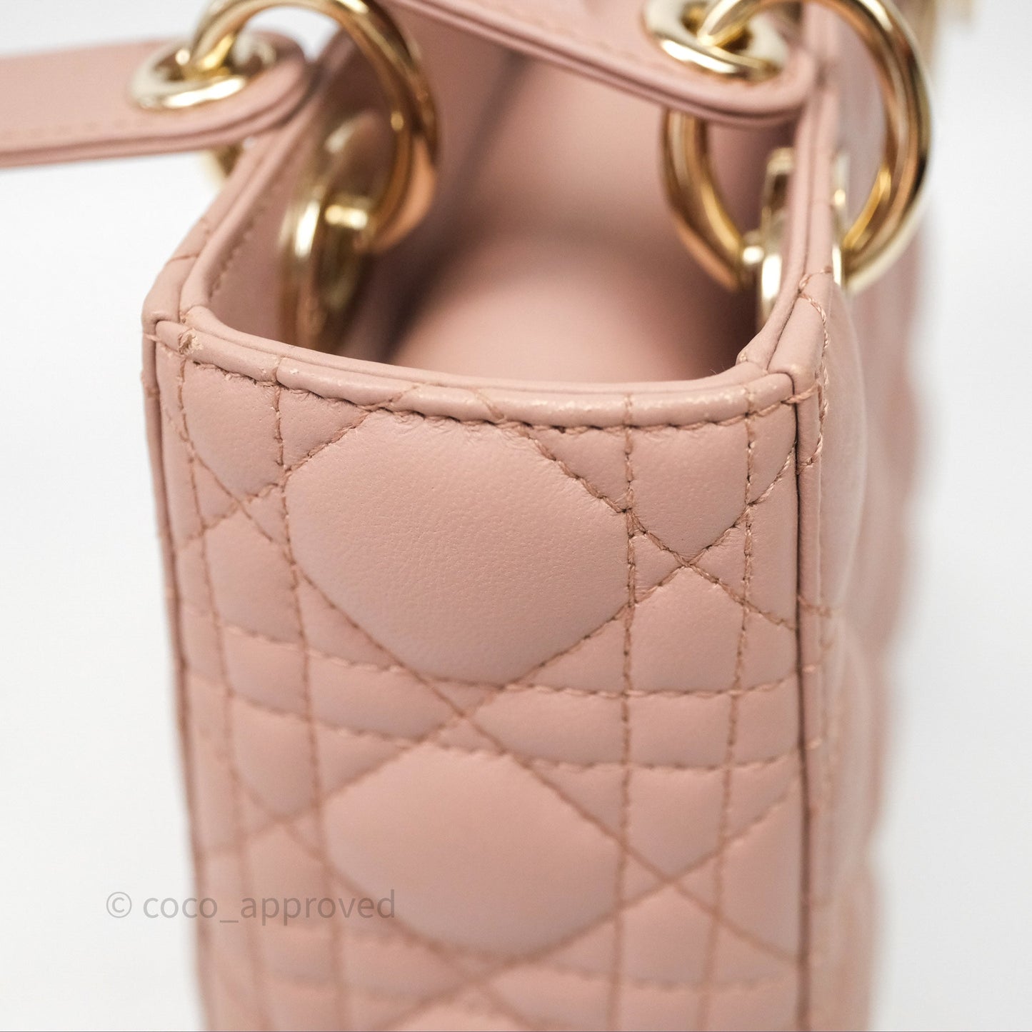 Christian Dior Small Lady Dior My ABCDior Bag Blush Cannage Lambskin